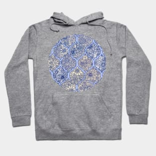 Moroccan Floral Lattice Arrangement - purple Hoodie